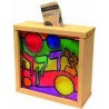 STAINED GLASS TZEDAKAH BOX 