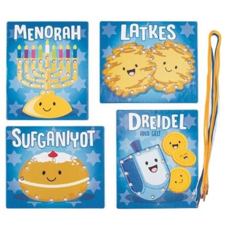 Chanukah Lacing Shapes