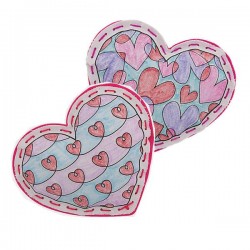 COLOR YOUR OWN PRETTY HEART PILLOWS